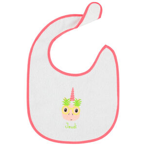 Pack de 7 baberos de rizo con estampado de unicornio 