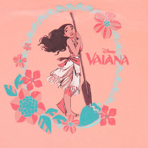 Vestido de tela y tul con estampado de Disney Vaiana 