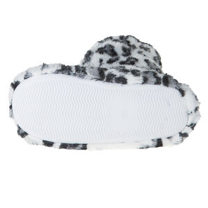 Zapatillas de forma botín de pelo sintético con estampado de leopardo 