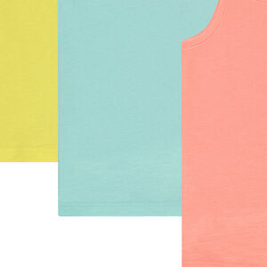Pack de 3 camisetas lisas sin mangas de punto 