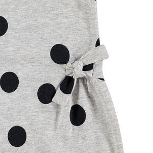 Vestido de manga corta de punto con lunares all-over  Main Vestido de manga corta de punto con lunares all-over