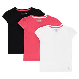 Lote de 3 camisetas lisas de manga corta de jersey lisas  Main Lote de 3 camisetas lisas de manga corta de jersey lisas