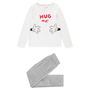 Pijama de terciopelo con mensaje estampado y Mickey ©Disney 