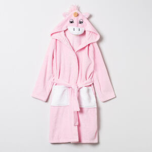 Robe de chambre licorne en sherpa à détails brodés 