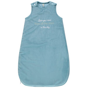 Saco de dormir sin mangas  de terciopelo y mensaje bordado 