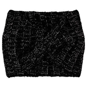 Snood de punto mezclado de hilo plateado 