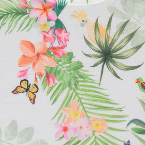 Camiseta de manga corta con forma cuadrada y estampado por delante 