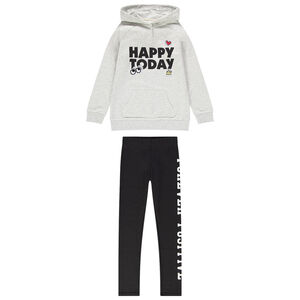Júnior - Chándal de felpa con sudadera y capucha con leggings estampados  Main Júnior - Chándal de felpa con sudadera y capucha con leggings estampados