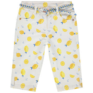 pirata en twill estampado all-over con cintura y cordon  Main pirata en twill estampado all-over con cintura y cordon