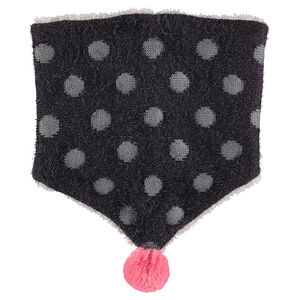 Snood de punto de bolas con forro de borreguillo y pompón  Main Snood de punto de bolas con forro de borreguillo y pompón