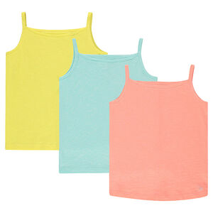 Pack de 3 camisetas lisas sin mangas de punto 