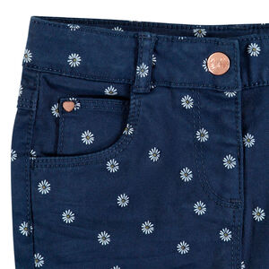 Pantalon effet crinkle imprimé all-over 