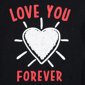 Júnior - Camiseta de manga larga de punto con corazones de lentejuelas mágicas  Main Júnior - Camiseta de manga larga de punto con corazones de lentejuelas mágicas