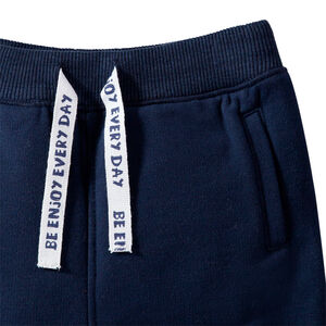 Pantalón de chándal de felpa con cordones estampados 