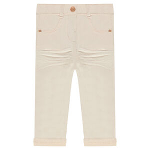 Pantalon en twill uni coupe slim 