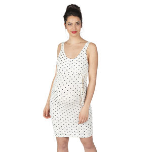 Vestido de premamá sin mangas y con cordones que se anudan 