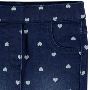 Jeggings con efecto gastado y corte slim 