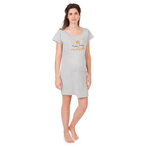 Maxi camiseta de manga corta homewear de embarazo con estampado 