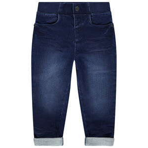 Vaquero slim efecto usado con cintura elástica   