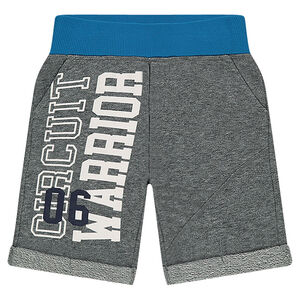 Bermudas de muletón con inscripción estampada 