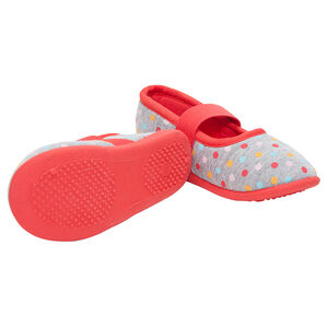 Zapatillas tipo merceditas de lunares con tira elástica 