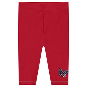 Legging en jersey mi-mollet avec patch papillon 