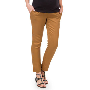 Pantalón de embarazo liso de tencel 