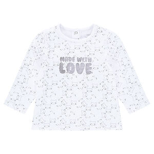 Camiseta manga larga con estampado all-over 