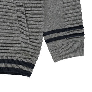 Chaqueta de punto de fantasía con cremallera. 