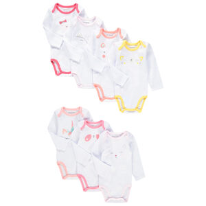 Lot de 7 bodies manches longues en coton bio à animaux printés  Main Lot de 7 bodies manches longues en coton bio à animaux printés