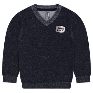 Júnior - Jersey de punto con parche de insignia 