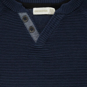 Júnior - Jersey de punto otomano con cuello de estilo tunecino 