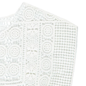 Poncho con encaje de ganchillo 