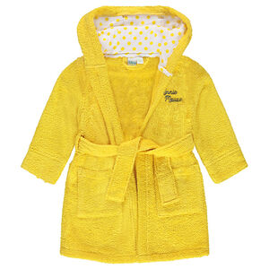 Albornoz de rizo con parche de Minnie en relieve en la capucha 