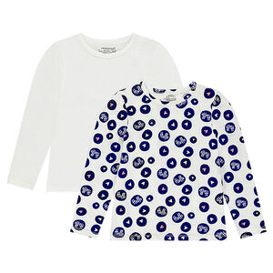 Júnior - Juego de 2 camisetas de manga larga de punto con estampado all over/liso  Main Júnior - Juego de 2 camisetas de manga larga de punto con estampado all over/liso