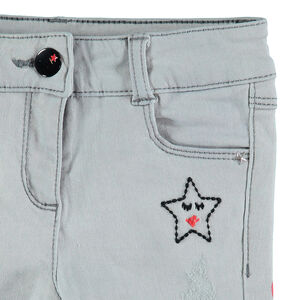 Vaqueros con efecto desgastado con bordados y estampados de estilo rockero  Main Vaqueros con efecto desgastado con bordados y estampados de estilo rockero