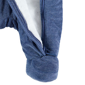 Mono de terciopelo jaspeado con forro de borreguillo 