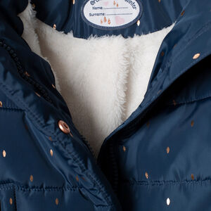 Abrigo matelassée doublée sherpa à capuche amovible 