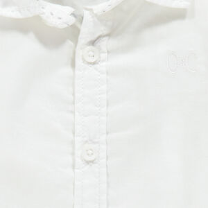 Camisa manga larga de algodón liso 