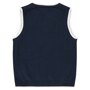 Jersey con cuello de pico sin mangas 