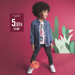 Jeans slim efecto usado 