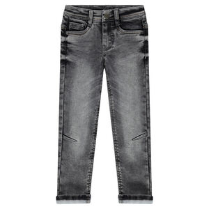 Vaqueros de felpa con efecto desgastado. 