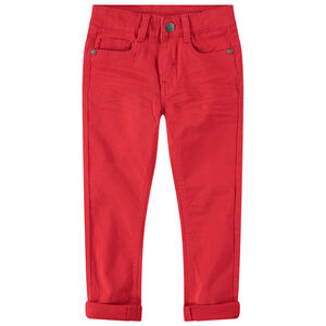 Pantalón de twill teñido con bolsillo tipo plastrón en la parte trasera 