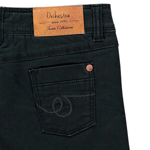 Pantalón de sarga con efecto arrugado y forro de polar 