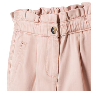 Pantalon en toile slouchy rose pâle 