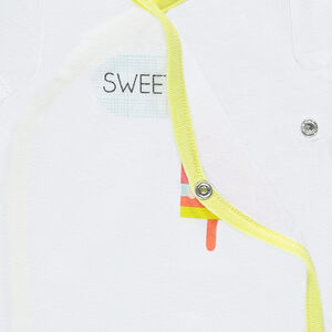 Pack de 7 bodies de manga corta de punto con helados estampados 