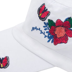 Gorra cubana de sarga con mariposa bordada   Main Gorra cubana de sarga con mariposa bordada