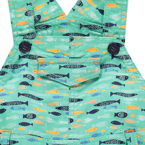Peto corto con estampado de peces all-over. 