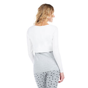Camiseta de manga larga con efecto 2 en 1 y estampado de Mickey y Minnie ©Disney 