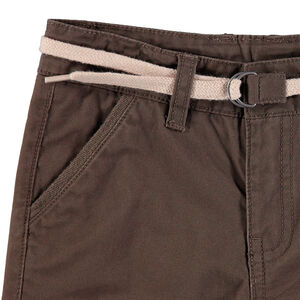 Bermudas de algodón con cinturón trenzado desmontable 